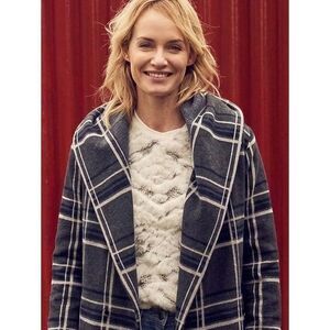 Amadi for Anthropologie Calista Cream Faux Fur Top Sweater Women’s Small